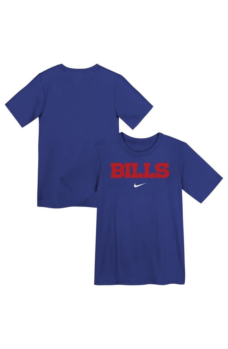 Nike Preschool Nike Royal Buffalo Bills Wordmark T-Shirt, Main, color, 