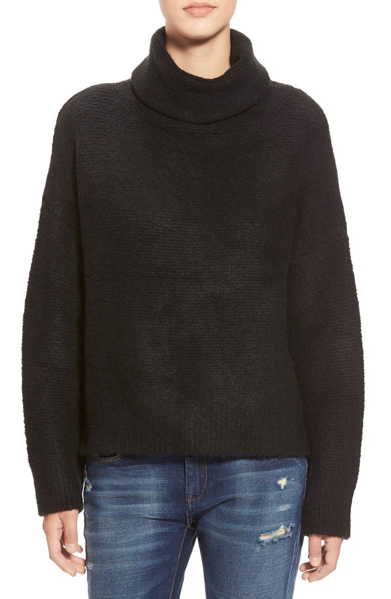 J.O.A. Boxy Turtleneck Sweater, Main, color, 