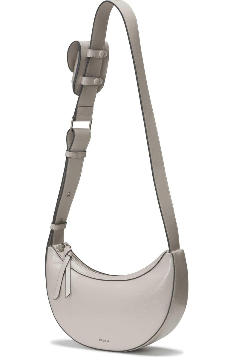 Oryany Rookie Crescent Crackled Leather Crossbody Bag, Alternate, color, Mist