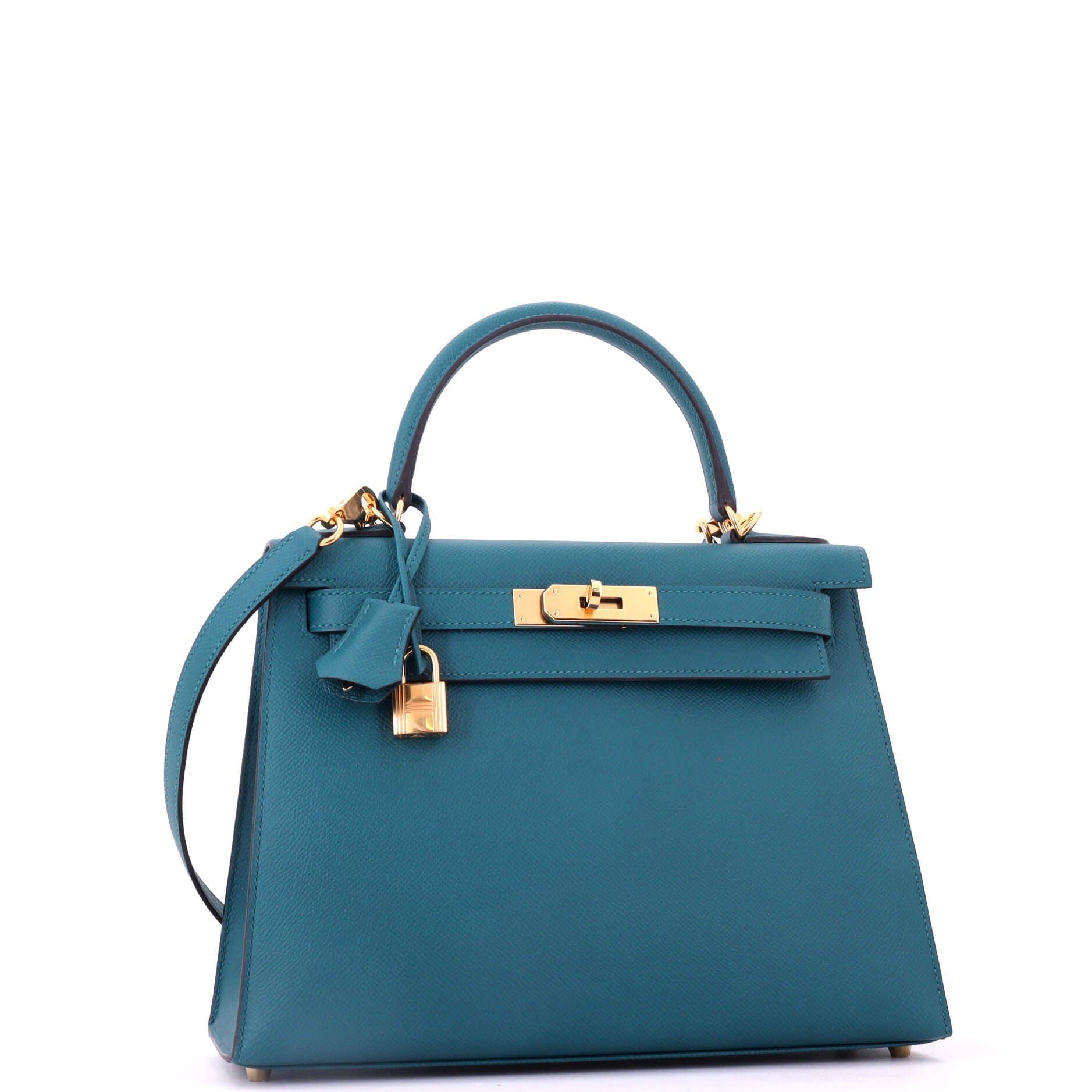 Pre-Owned Hermes Kelly Handbag Green Epsom with Gold Hardware 28, Alternate, color, Vert Bosphore