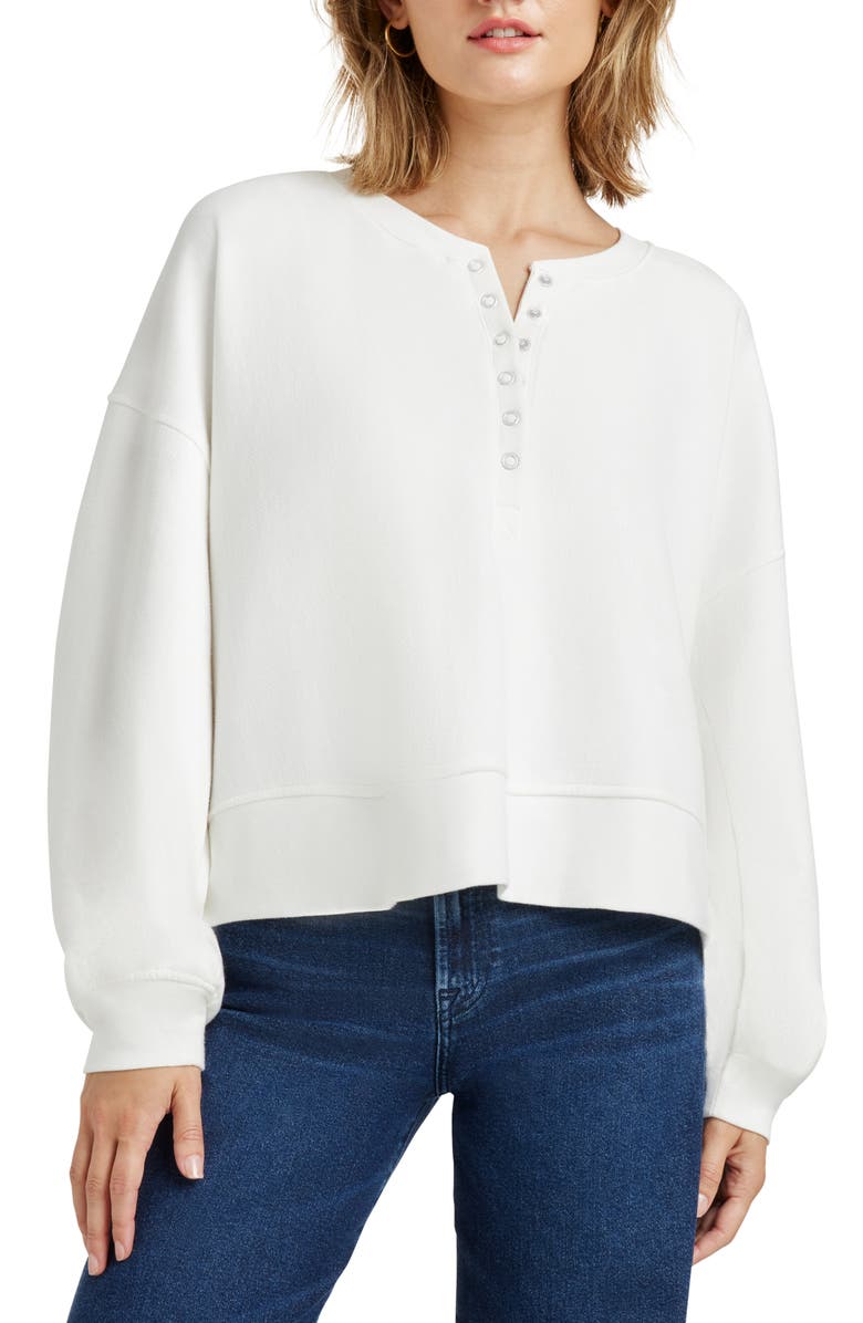 Splendid Henley Balloon Sleeve Sweatshirt, Main, color, 