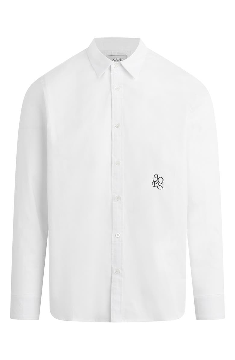 Joe's The Grant Monogram Button-Up Shirt, Alternate, color, Optic White