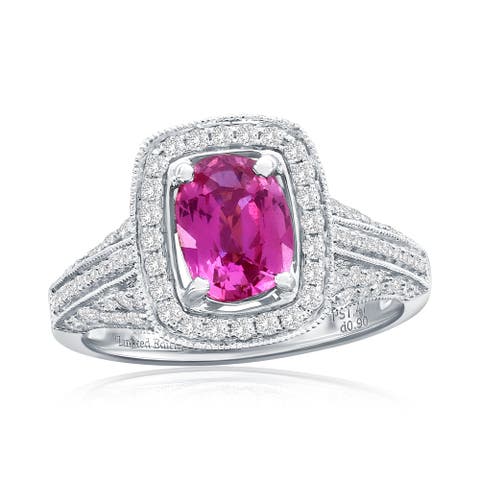 14K White Gold 1.13ct Green Diamond & 0.53cttw Diamond Ring