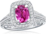 SOUZANA by Suzy Levian 14K White Gold 1.13ct Green Diamond & 0.53cttw Diamond Ring