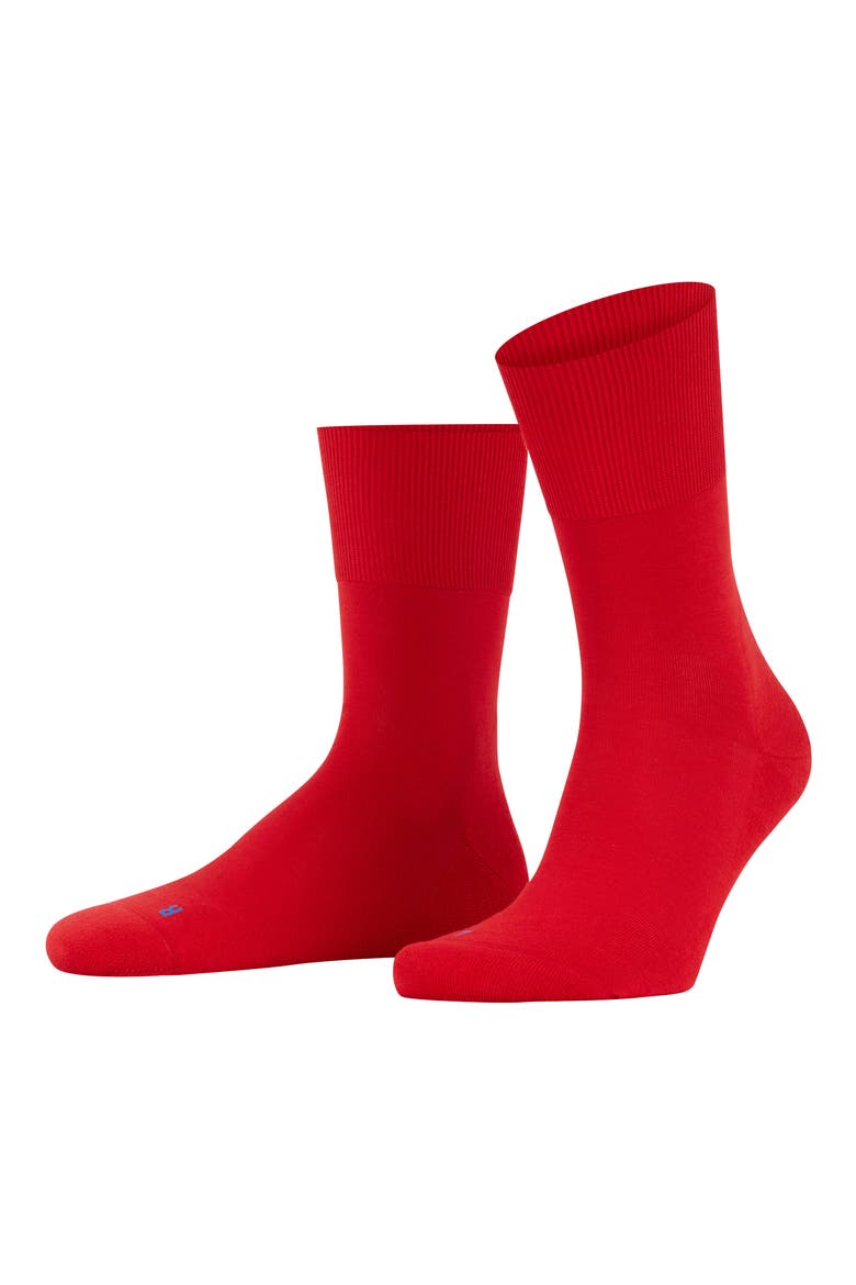 Gender Inclusive Run Crew Socks, Alternate, color, FIRE