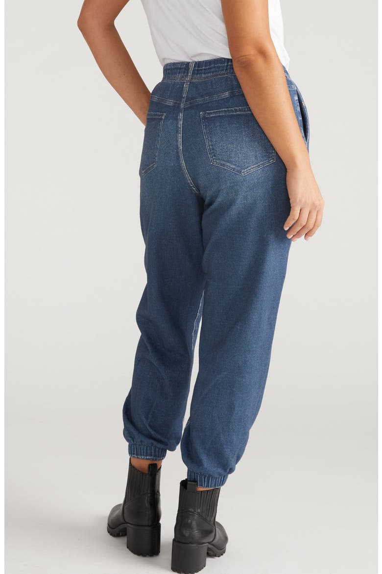 Henry Trompe l'Oeil Faux Denim Joggers, Alternate, color, WASHED PRINTED BLUE