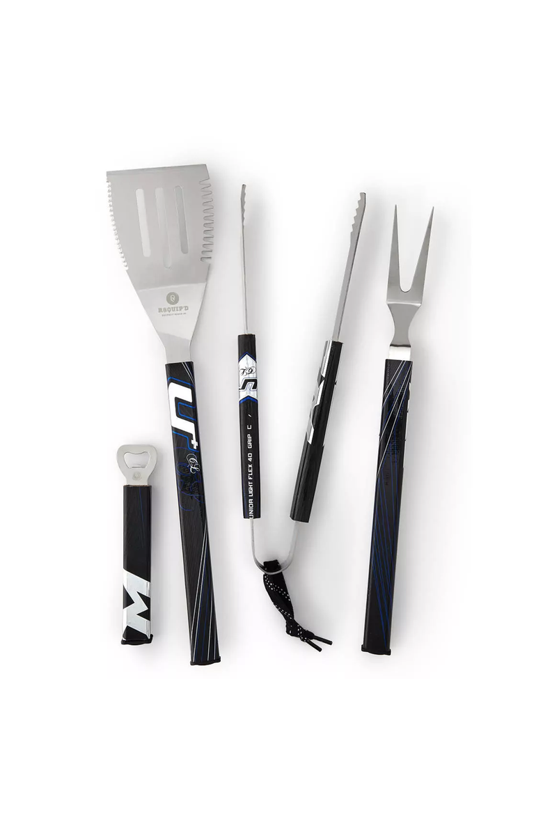 Hockey Stick BBQ Set Set of 4 Tools by Requip'd, Alternate, color, Multi