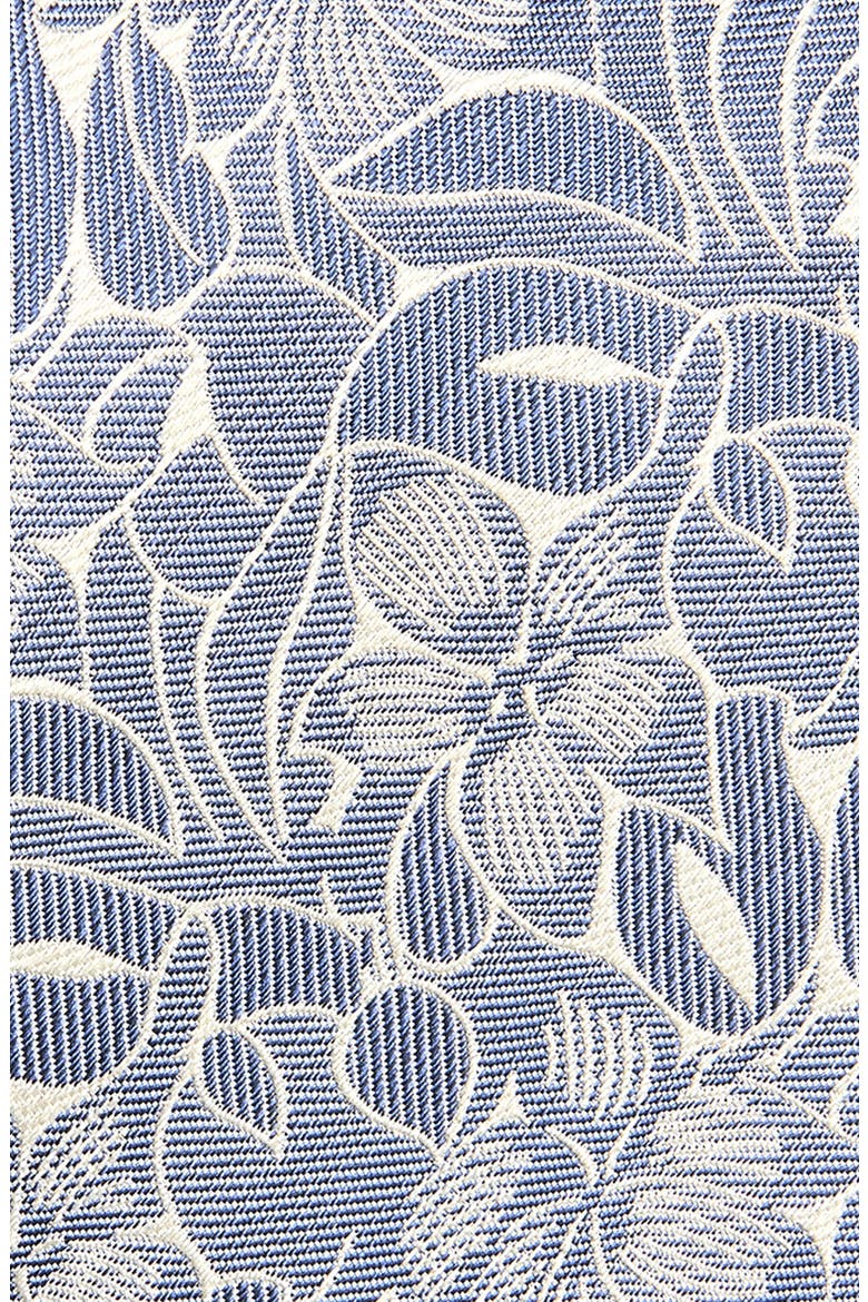Floral Silk Jacquard Tie, Alternate, color, DENIM