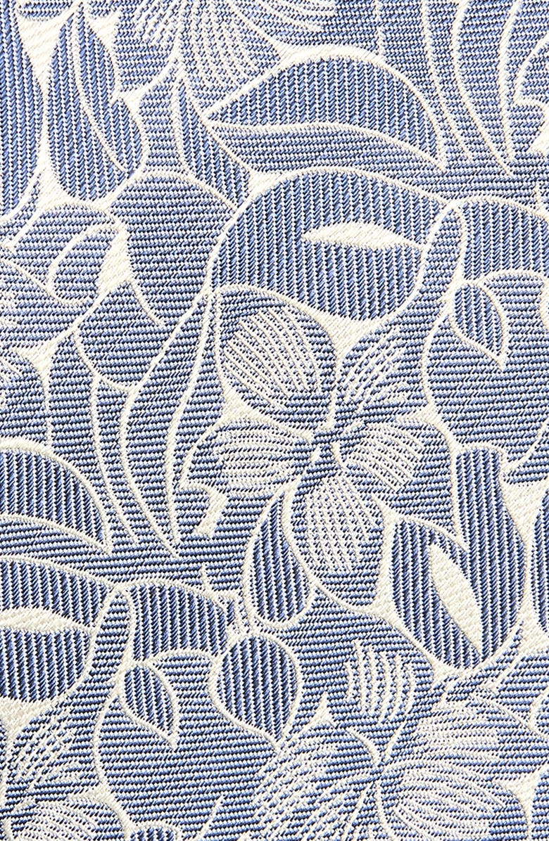 David Donahue Floral Silk Jacquard Tie, Alternate, color, Denim