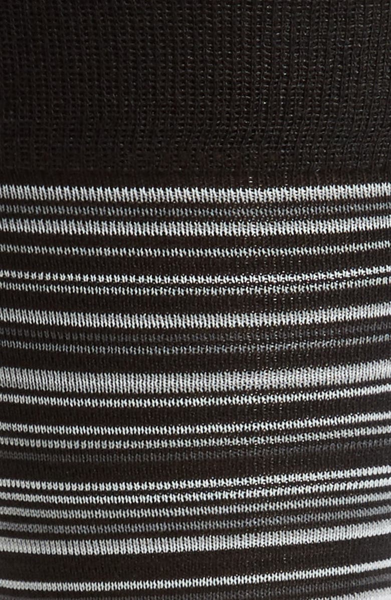 Cole Haan Multistripe Crew Socks, Alternate, color, Black/Grey
