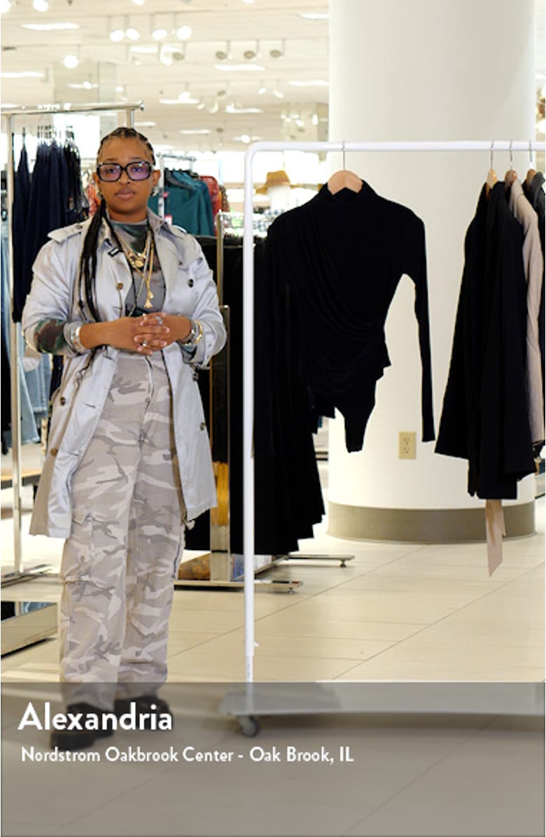 Drama Ruched Long Sleeve Ribbed Body-Con Bodysuit, sales video thumbnail