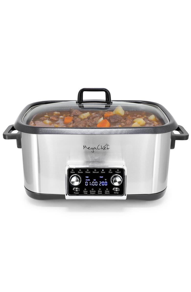 Megachef 8 Quart 12-in-1 Deluxe Multi Cooker with Sous Vide and Multi-Functions, Main, color, Grey