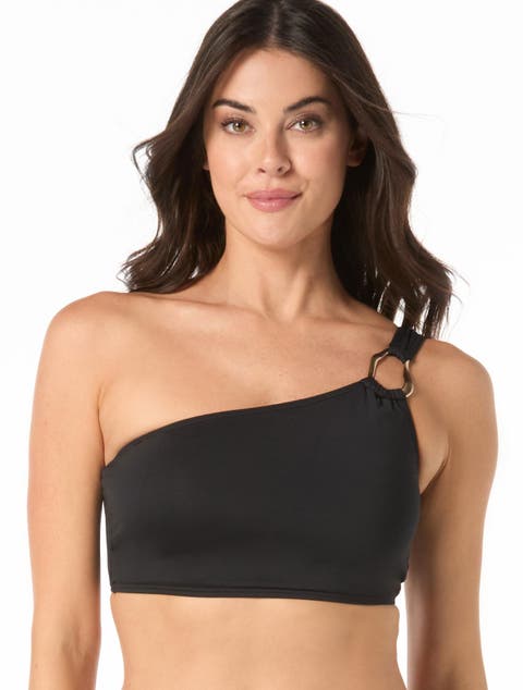 Ring One Shoulder Crop Top