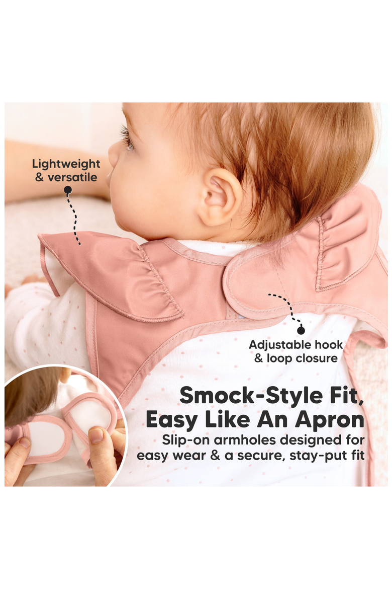 Fae Waterproof Bibs, Alternate, color, Frills, Dusk