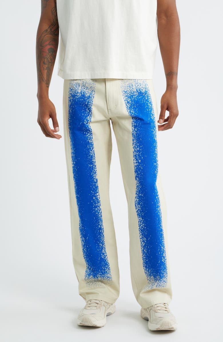 SANTO STUDIO x Blake Snell Milano LA Jeans, Main, color, Cream