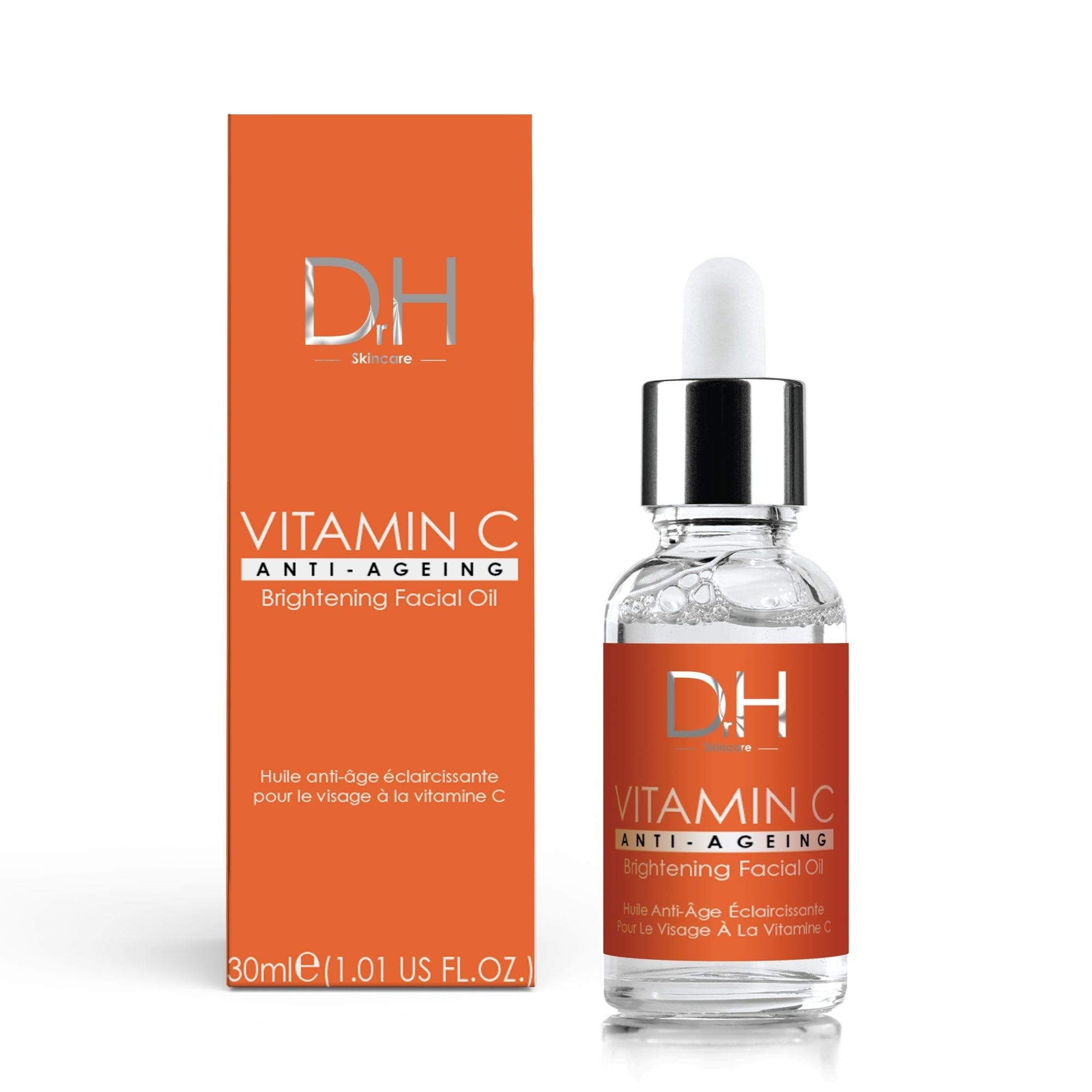 Dr. H Dr H Vitamin C Brightening Oil Facial Oil 30ml X 3 Trio Set In White