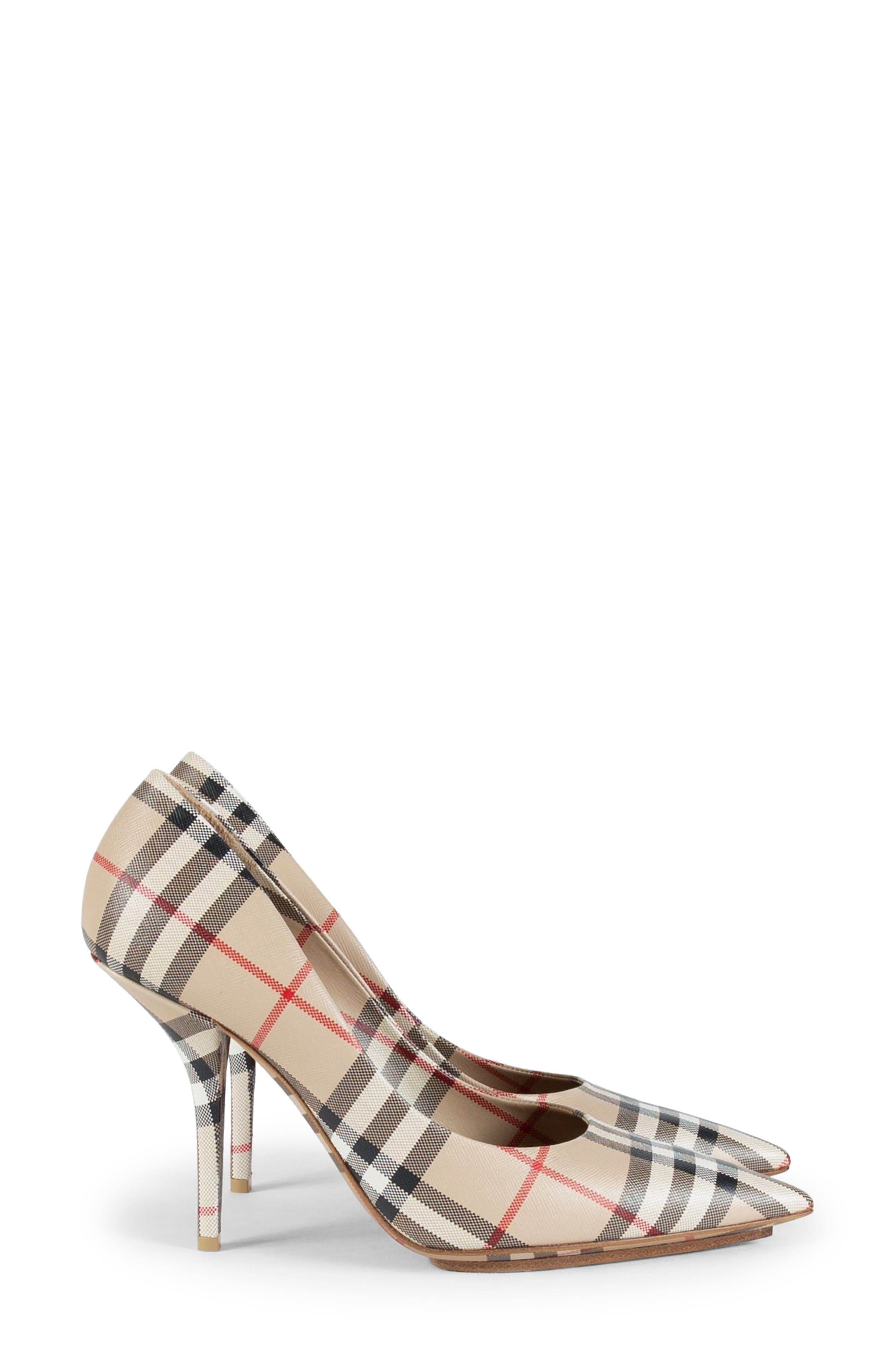 Burberry Aubri Check Pointed Toe Pump, Alternate, color, 