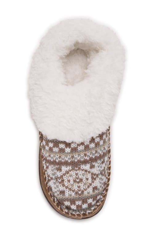 Muk Luks Minerva Faux Shearling Slipper In Gray