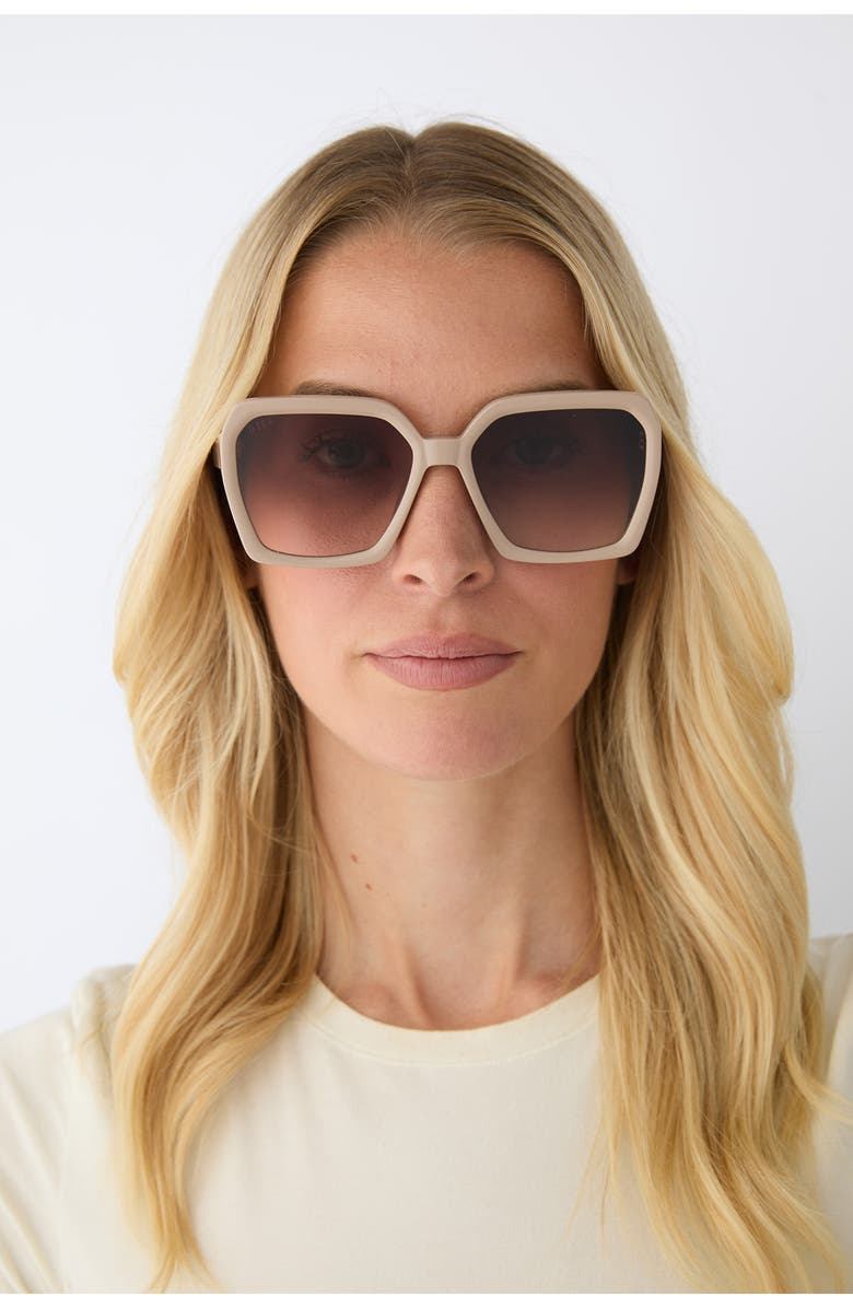 DIFF Sloane 54mm Square Sunglasses, Alternate, color, Brown Gradient