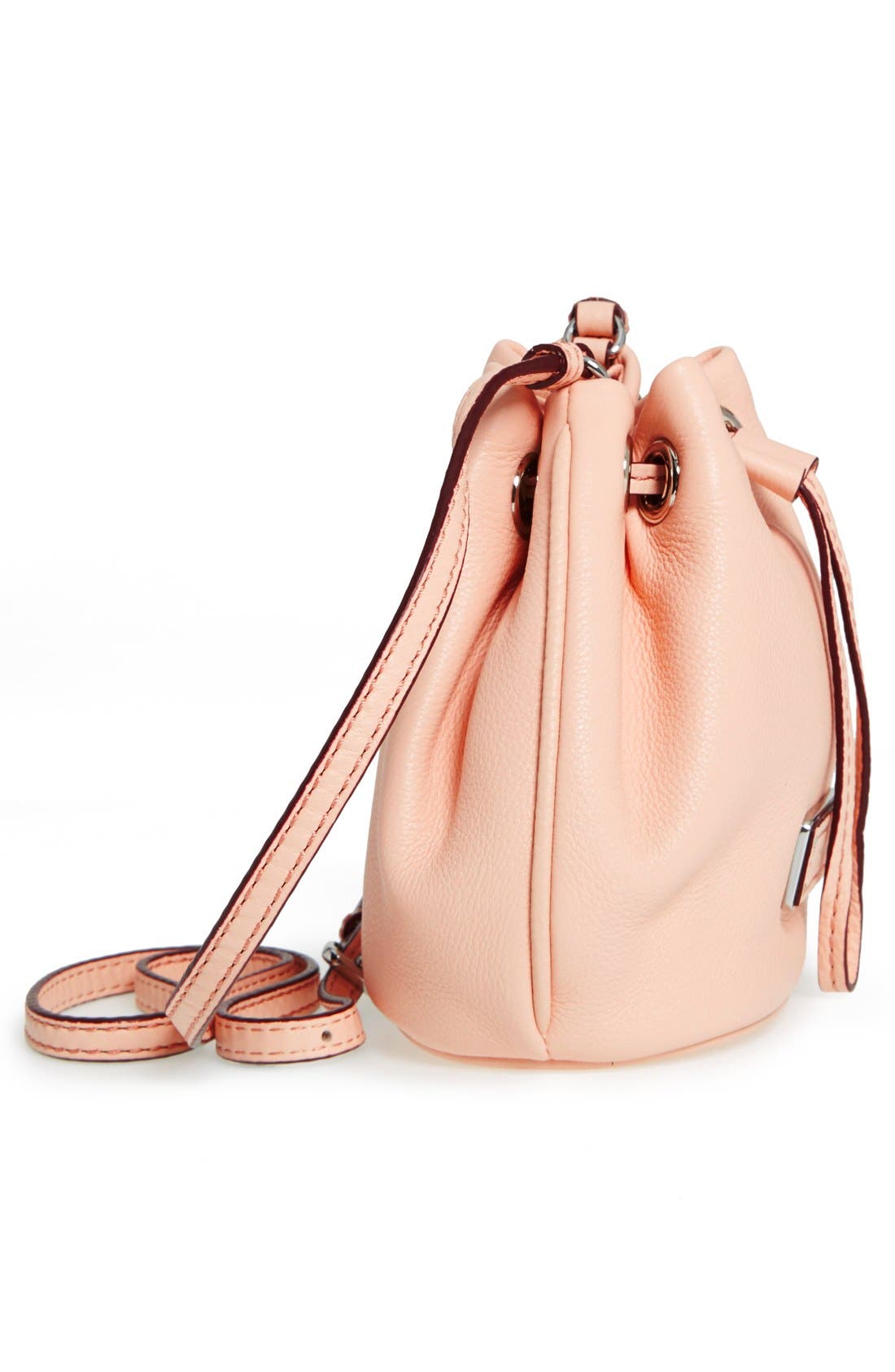 MARC BY MARC JACOBS 'Too Hot to Handle' Leather Drawstring Bag, Alternate, color, TROPICAL PEACH