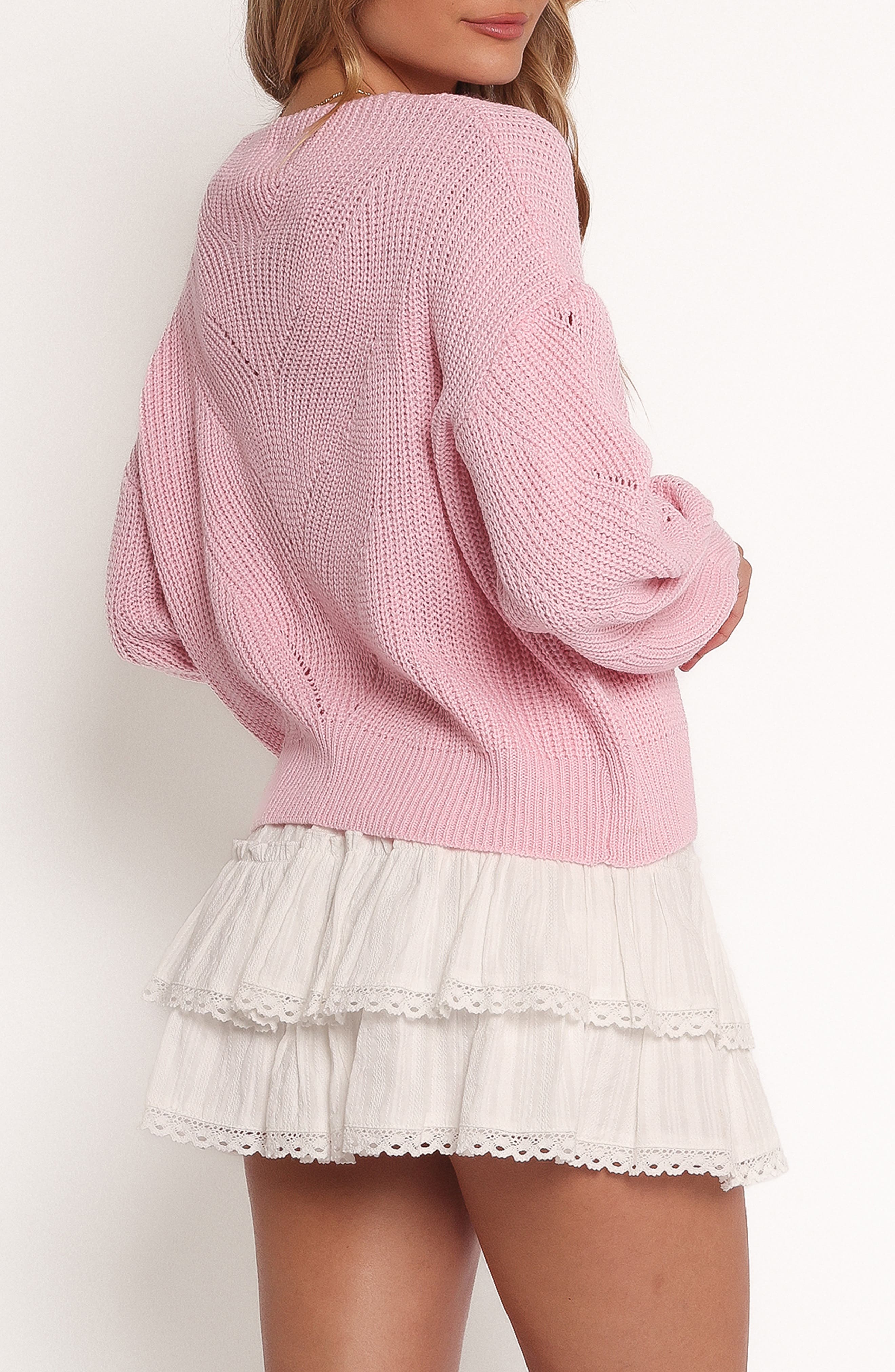 Mora Pointelle Shaker Stitch Sweater - image 2