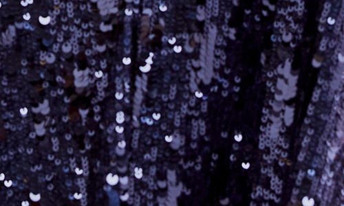 Free People Bejeweled Halter Neck Sequin Minidress In Navy