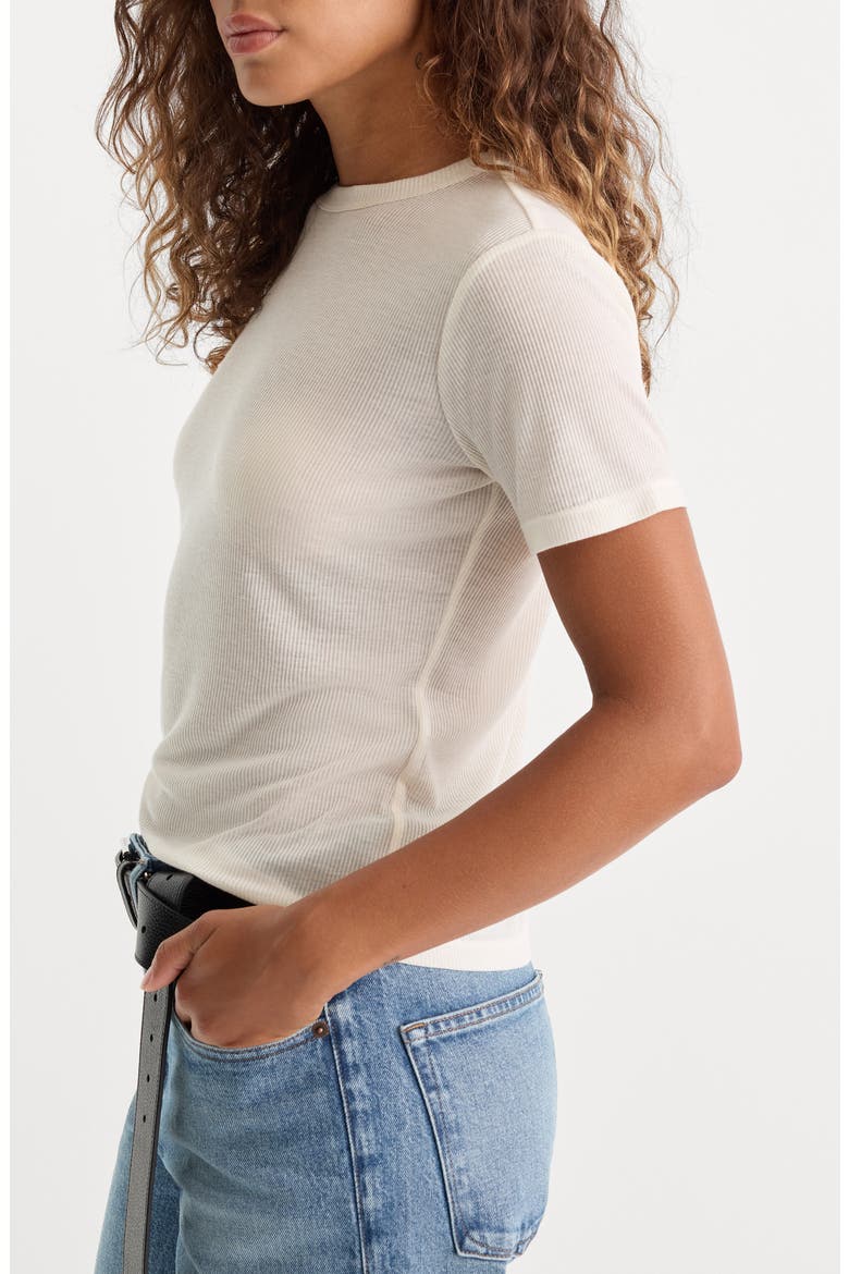 The Sheer Rib T-Shirt, Alternate, color, PEARL