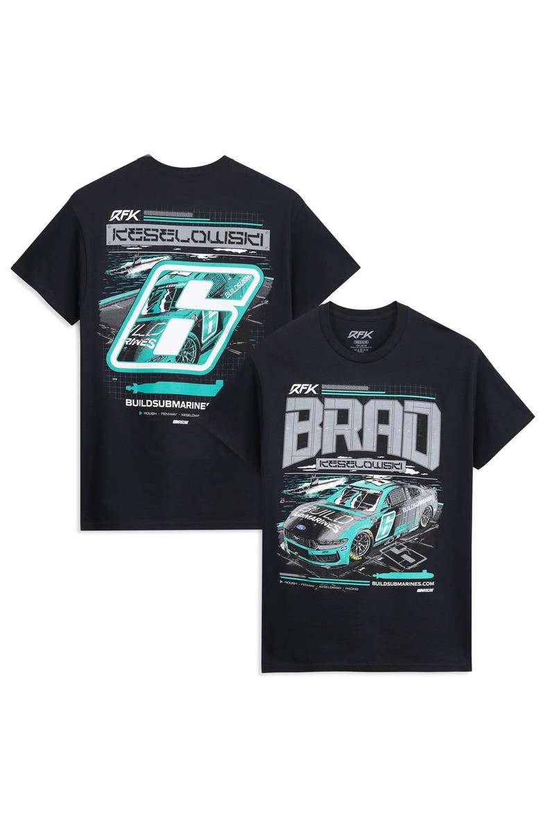 Classic Ink Men's Classic Ink Black Brad Keselowski #6 BuildSubmarines.com T-Shirt, Main, color, Black