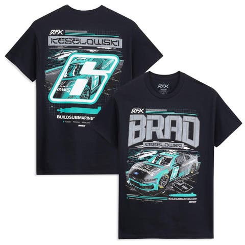 Men's Classic Ink Black Brad Keselowski #6 BuildSubmarines.com T-Shirt
