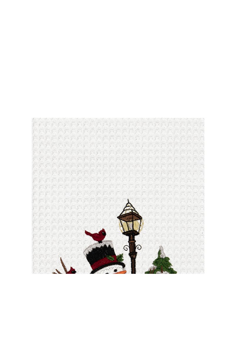C&F Home Snowman & Cardinals Towel, Alternate, color, White