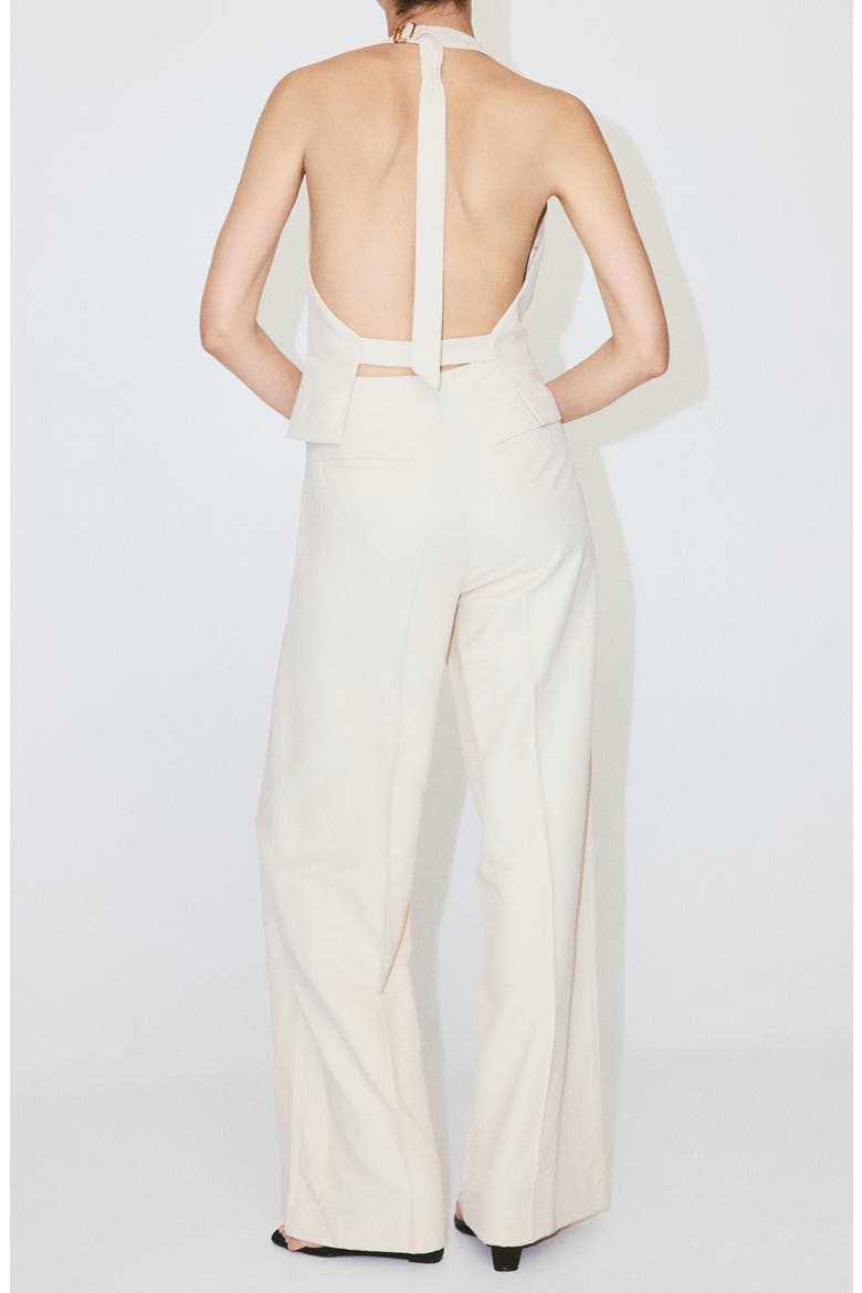 Halter Neck Jumpsuit, Alternate, color, BEIGE
