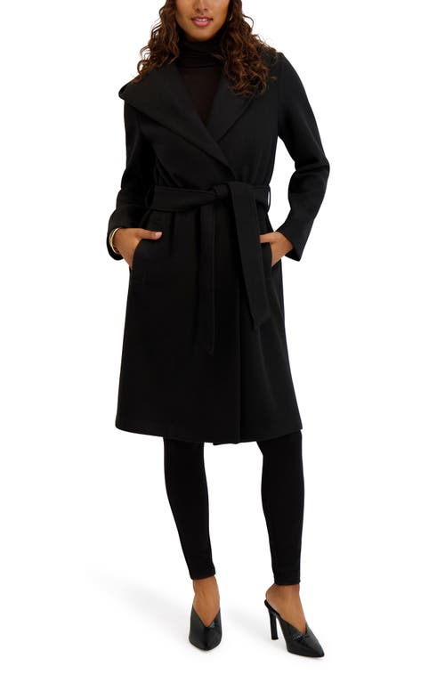 Kensie Hooded Coat In Black