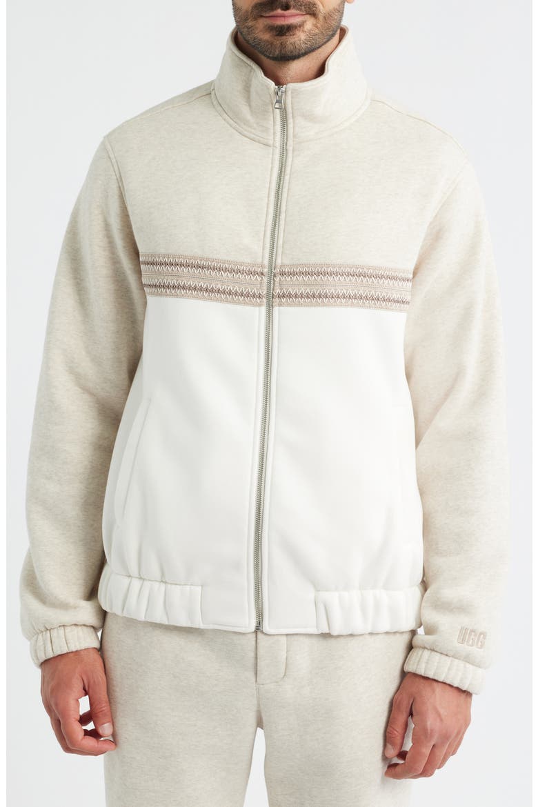 Tasman Track Jacket, Alternate, color, CARIBOU HEATHER