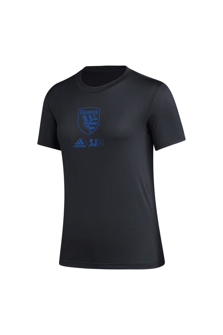 Women's adidas Black San Jose Earthquakes AEROREADY Club Icon T-Shirt, Alternate, color, Black