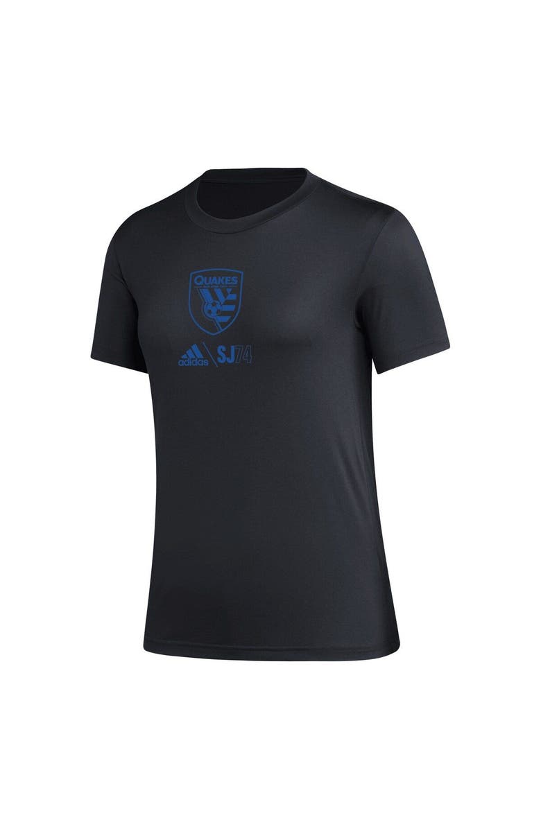 adidas Women's adidas Black San Jose Earthquakes AEROREADY Club Icon T-Shirt, Alternate, color, Black