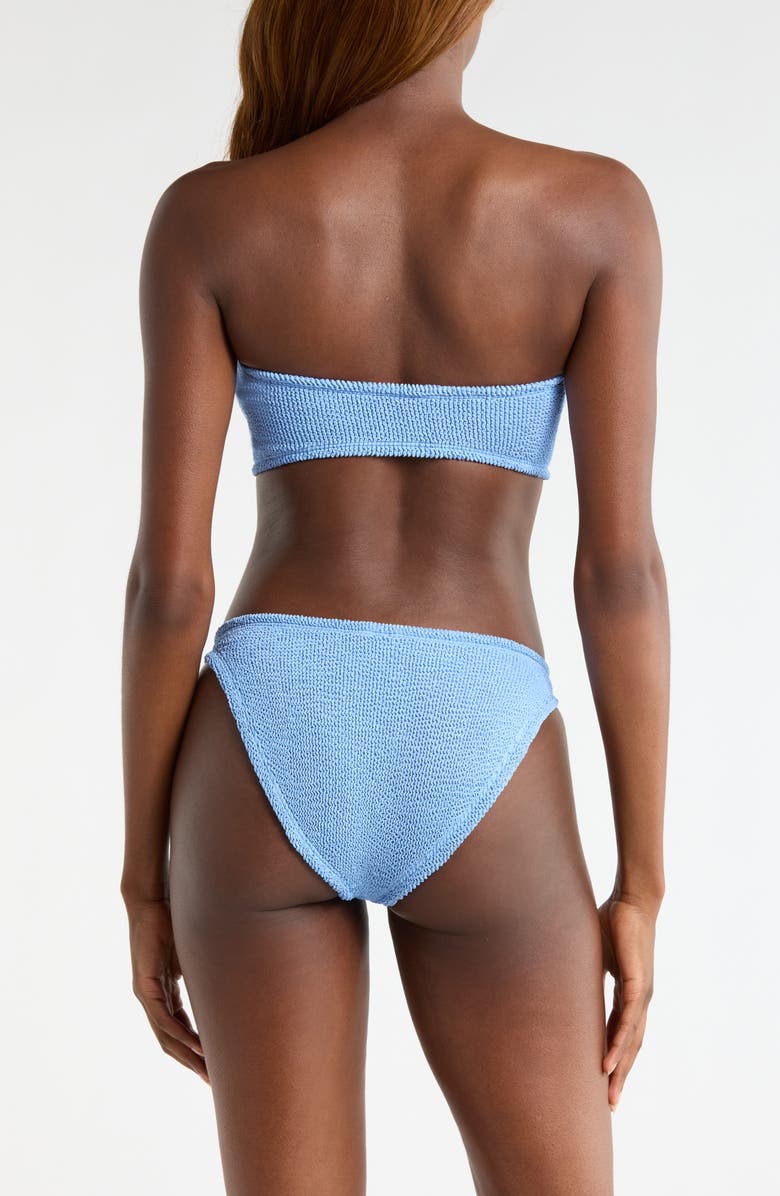 Hunza G Jean Crinkle Bandeau Two-Piece Swimsuit, Alternate, color, Cornflower