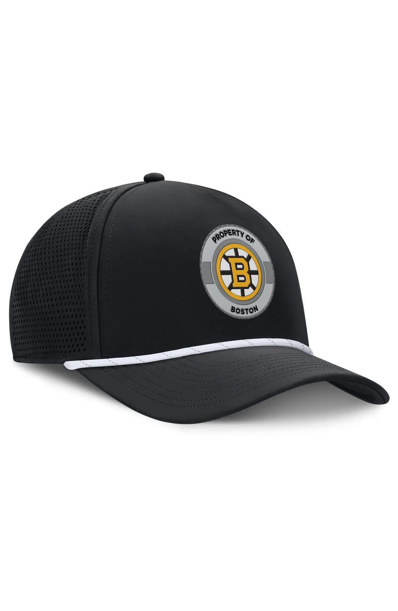 FANATICS Men's Fanatics Black Boston Bruins Authentic Pro Rink Adjustable Hat, Alternate, color, Black