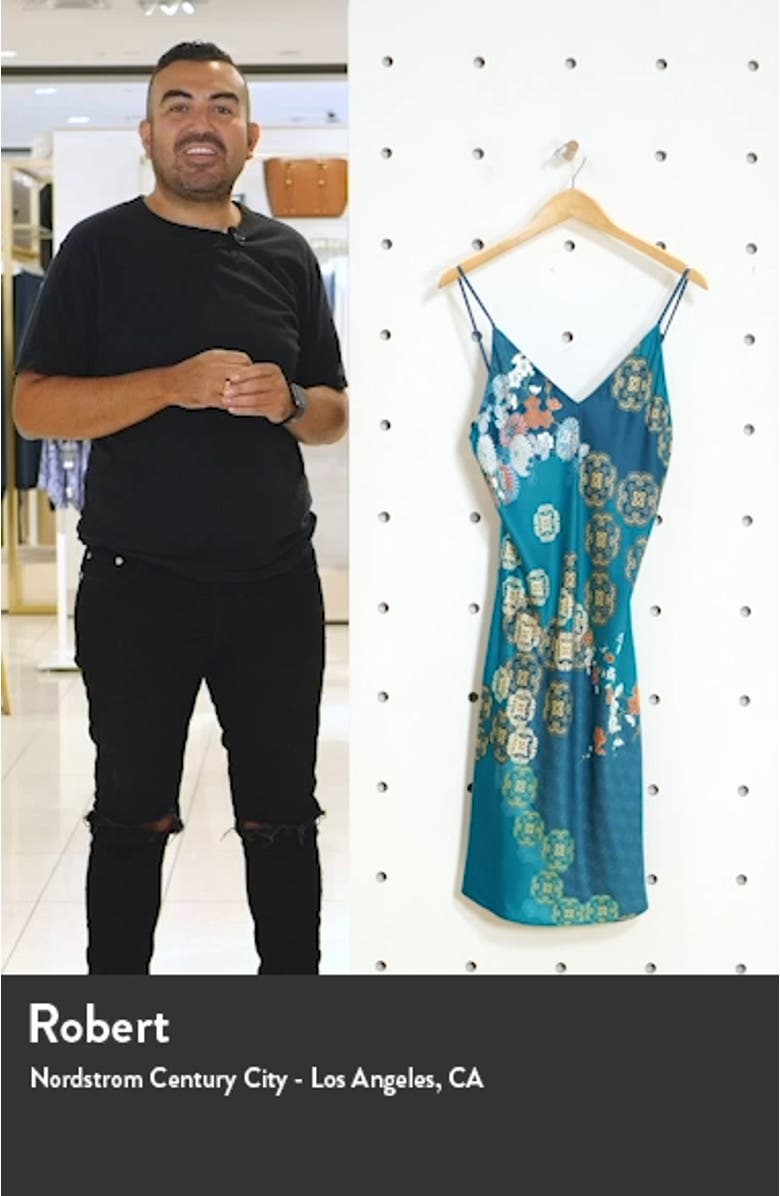 Medallion Print Satin Chemise, sales video thumbnail