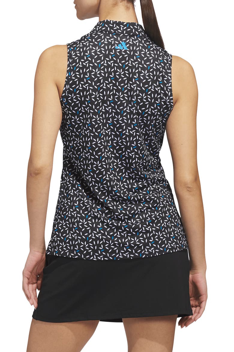 Ultimate All Over Print Sleeveless Polo, Alternate, color, BLACK