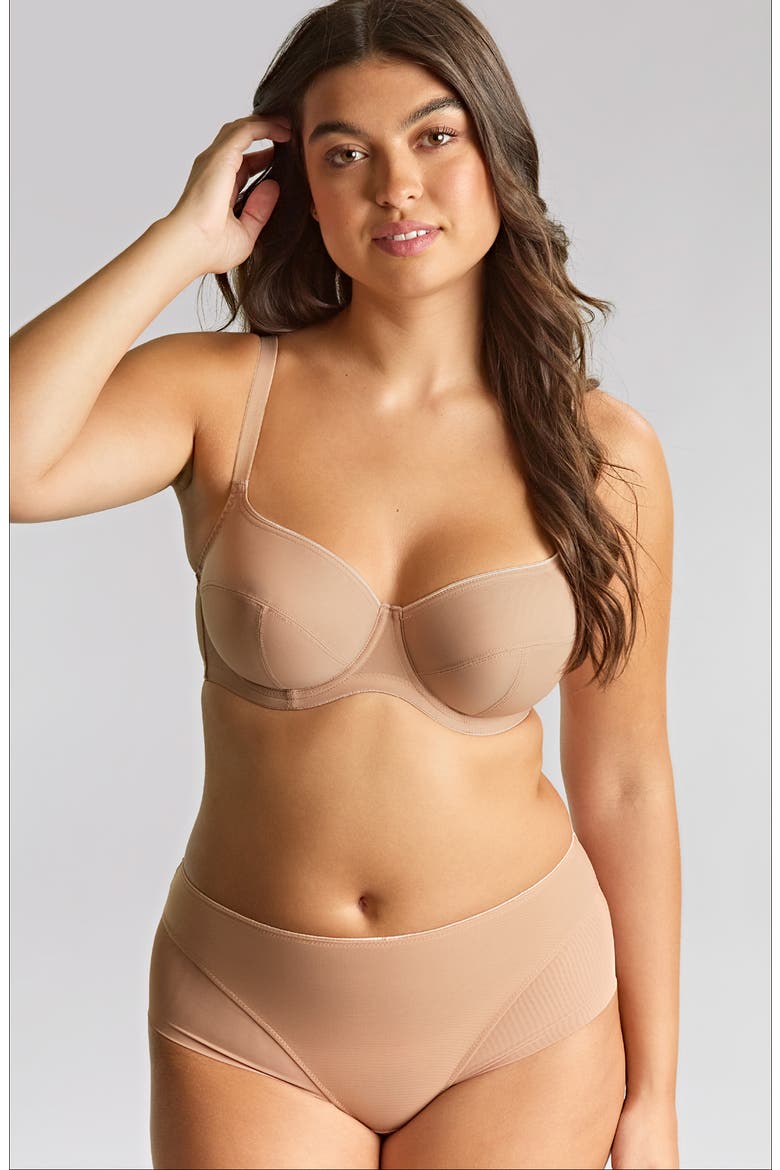 Tango Essence Underwire Balconette Bra, Alternate, color, HONEY