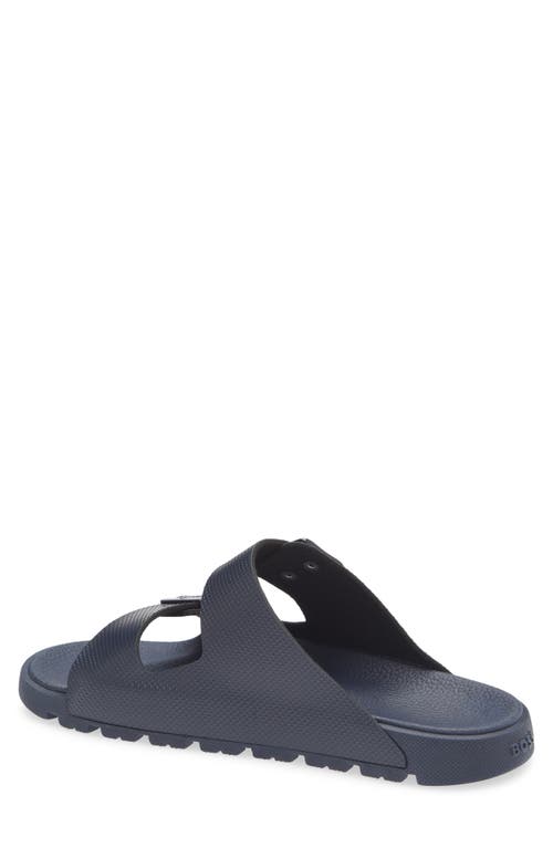 Hugo Boss Boss Surfley Slide Sandal In Dark Blue