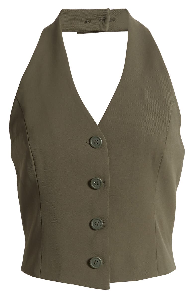 Open Edit Halter Vest, Alternate, color, Green City