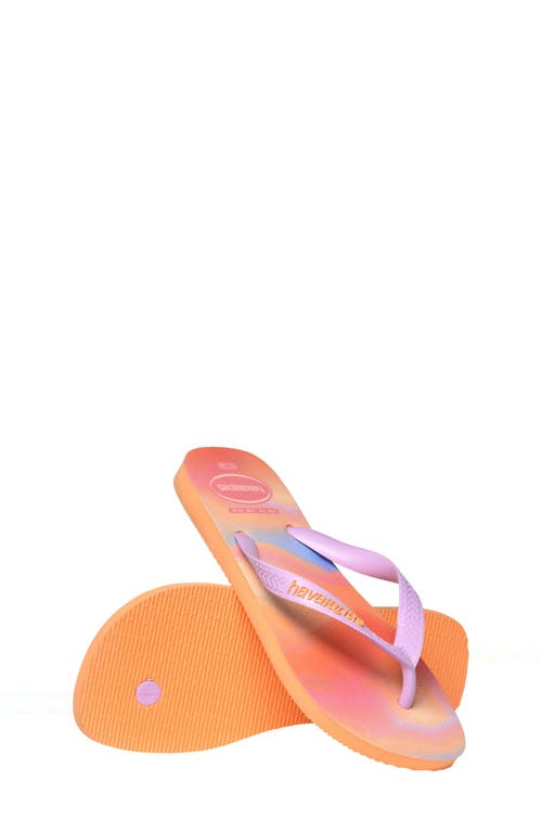 Havaianas Kids' Top Fashion Flip Flop In Peach/peach