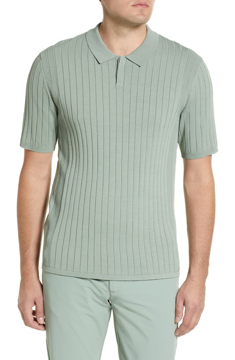 BRADY Men's Engineered Rib Polo Sweater, Main, color,