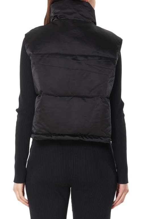 Elevenparis Water Resistant Crop Puffer Vest In Black