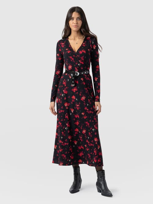 Saint + Sofia Maggie Wrap Midi Dress