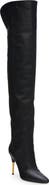 Valentino Deboot Gold Heel Over the Knee Boot