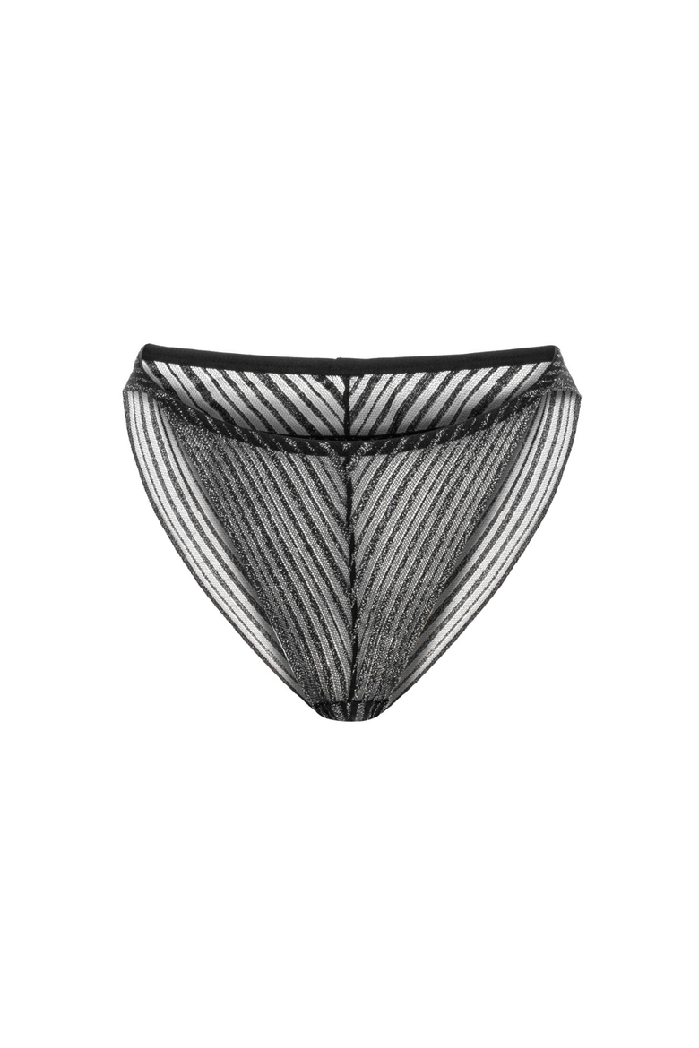 Silvery Panties Lace Brazilian Panties, Alternate, color, Black