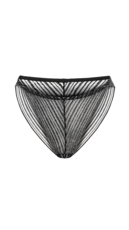 Silvery Panties - Lace Brazilian Panties