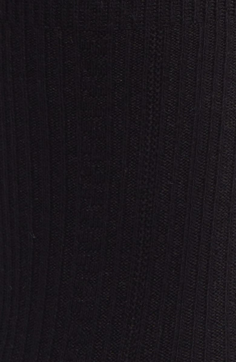 Casa Clara Bow Crew Socks, Alternate, color, Black